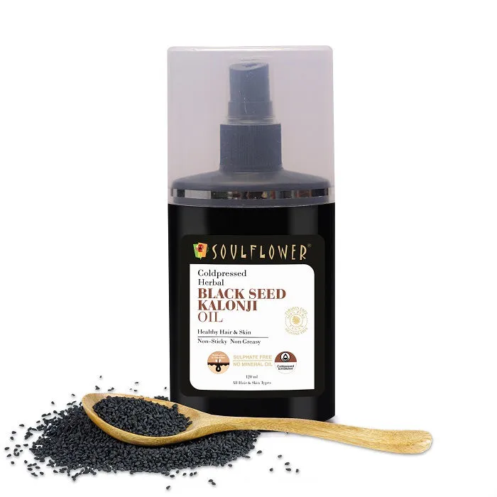 Soulflower Cold Pressed Black Seed Kalonji Hair Oil For Hair Growth & Hair Fall Control