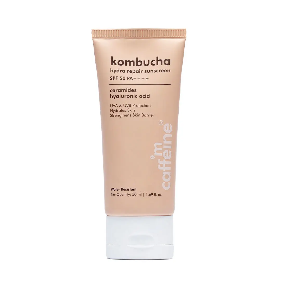 mCaffeine Kombucha Hydra Repair Sunscreen SPF 50 PA++++ | UVA & UVB Protection | Hydrates Skin | 50ml