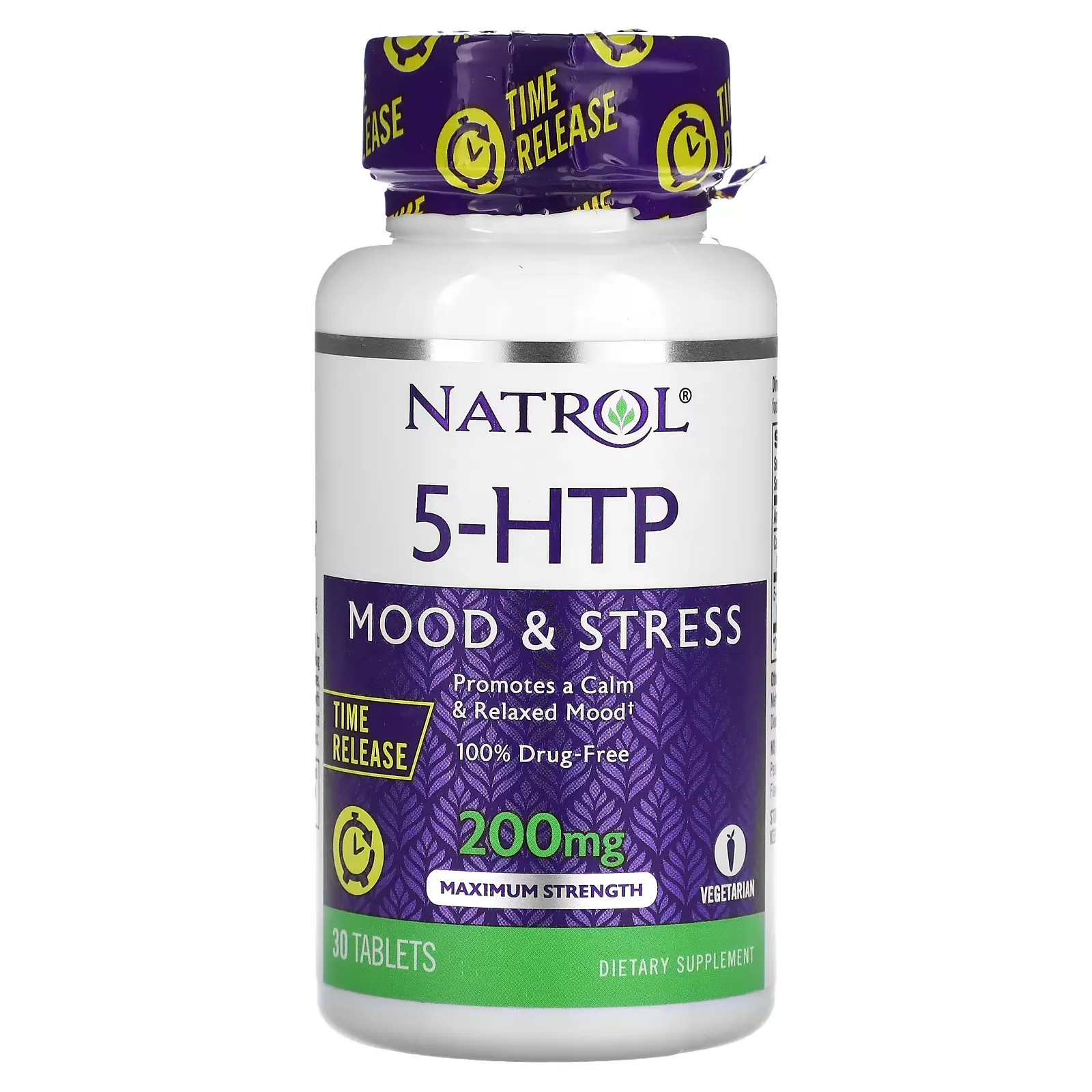 5-HTP, Time Release, Maximum Strength, 200 mg, 30 Tablets