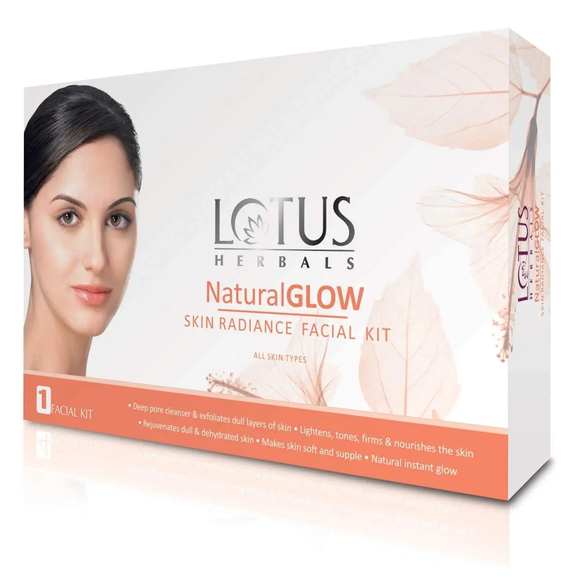 Lotus Herbals Natural Glow Skin Radiance Single Facial Kit | Deep Pore Cleansing | Skin Lightening & Hydrating | 50g