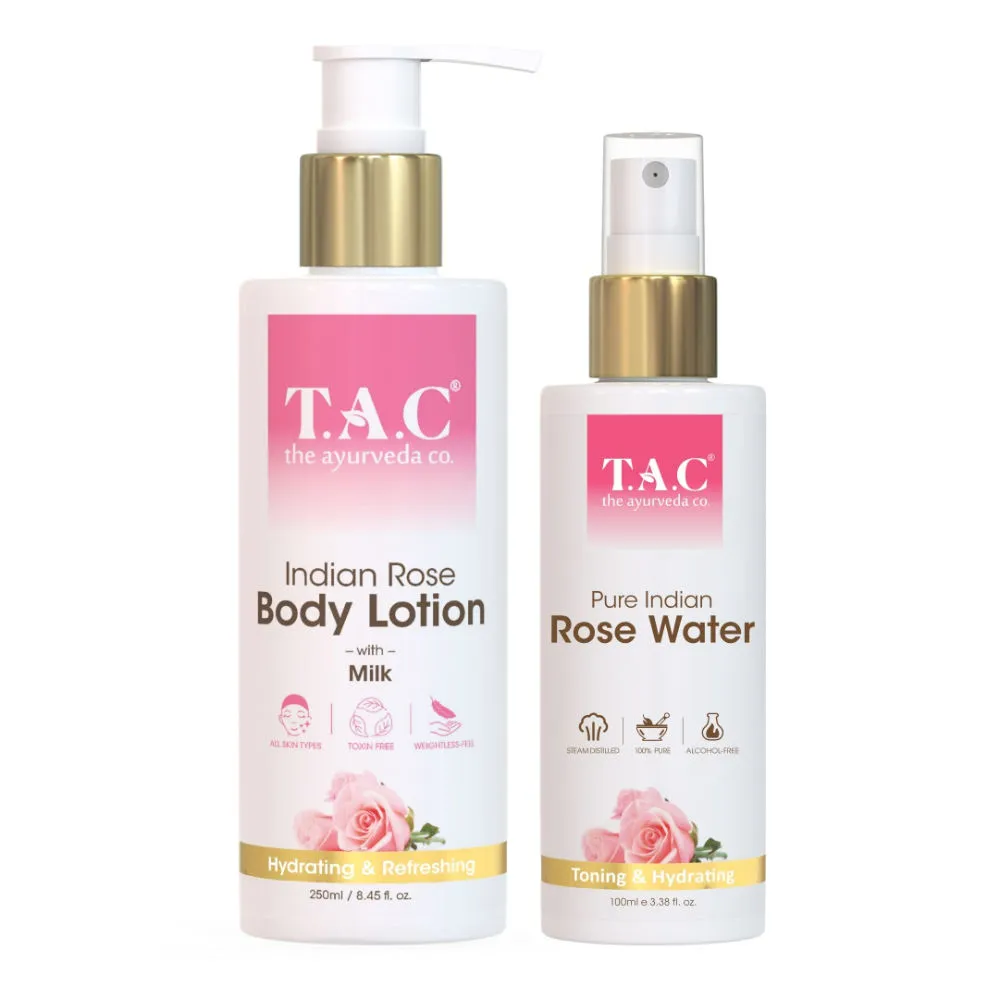 TAC - The Ayurveda Co. Indian Rose Body Lotion & Rose Water Toner