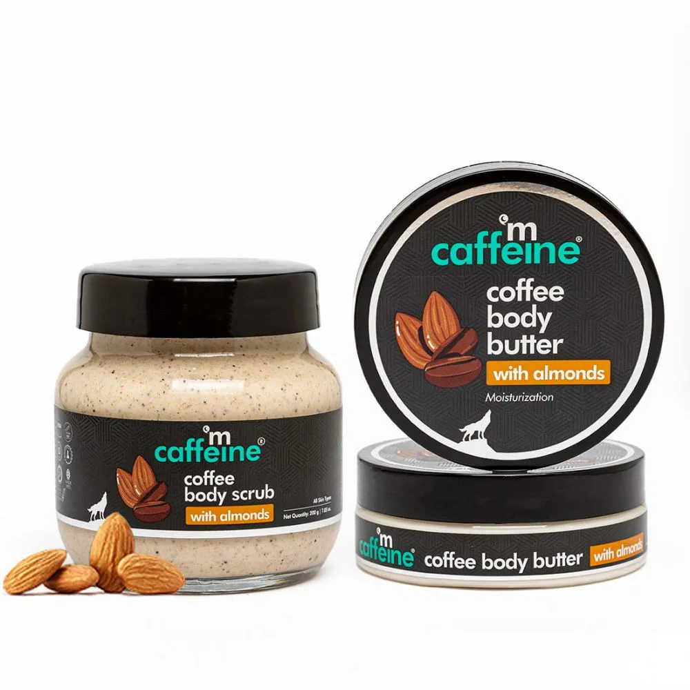 MCaffeine Coffee & Almonds Scrub Moisturize Routine Duo