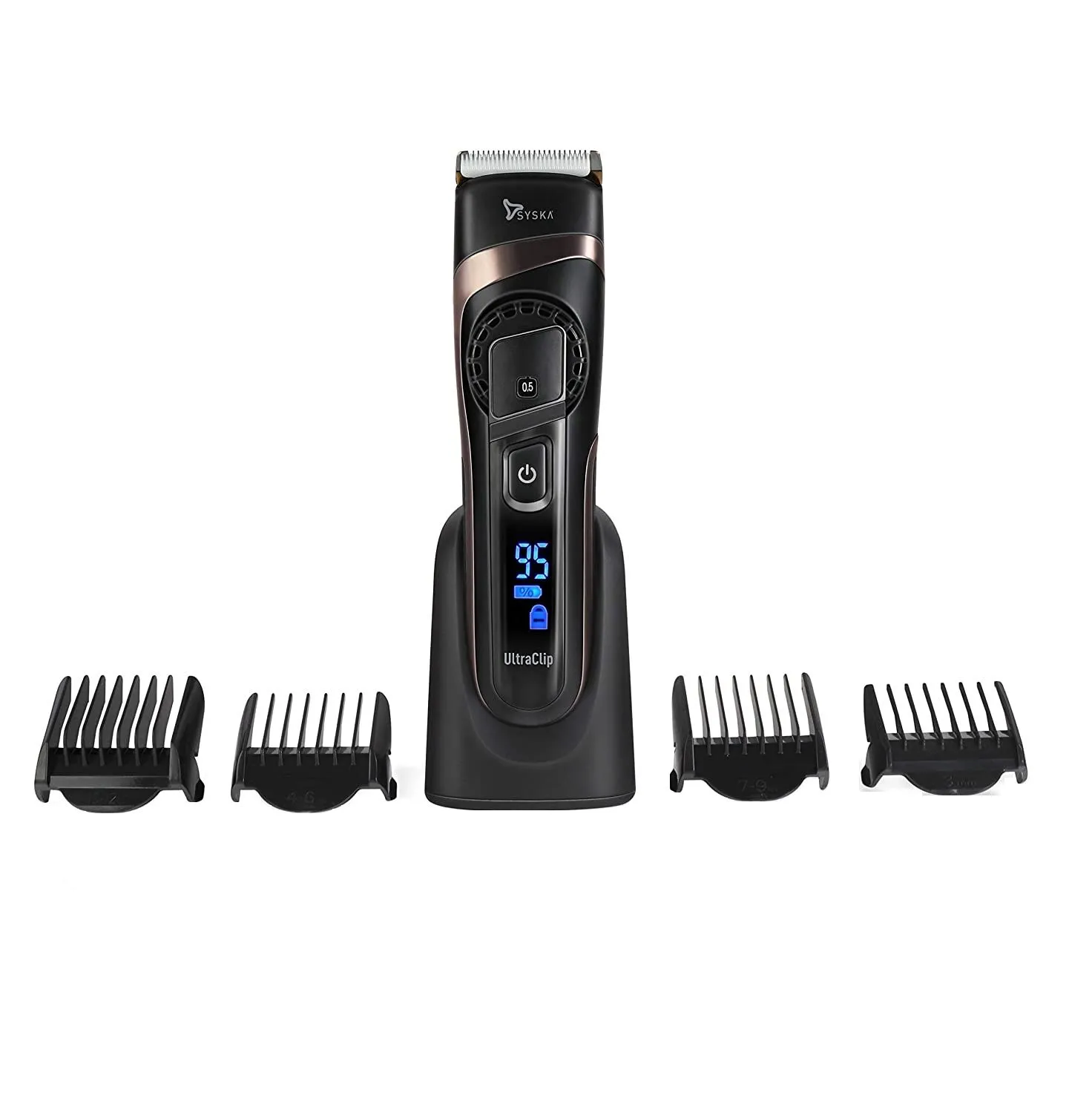 Syska HB100 Ultraclip Hair Clipper with Super Fast Charging, Runtime - 90Mins, 20 Length Settings