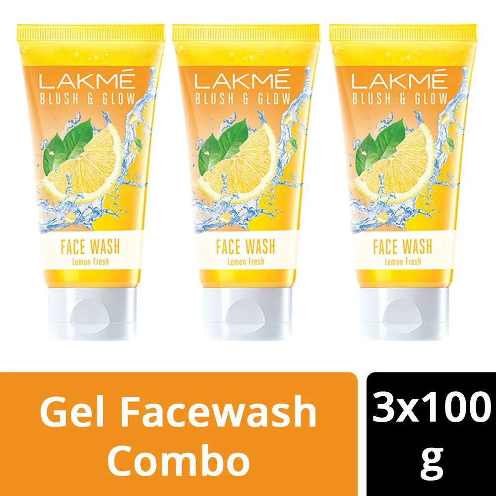 Lakme Blush and Glow Lemon Gel Face Wash Combo