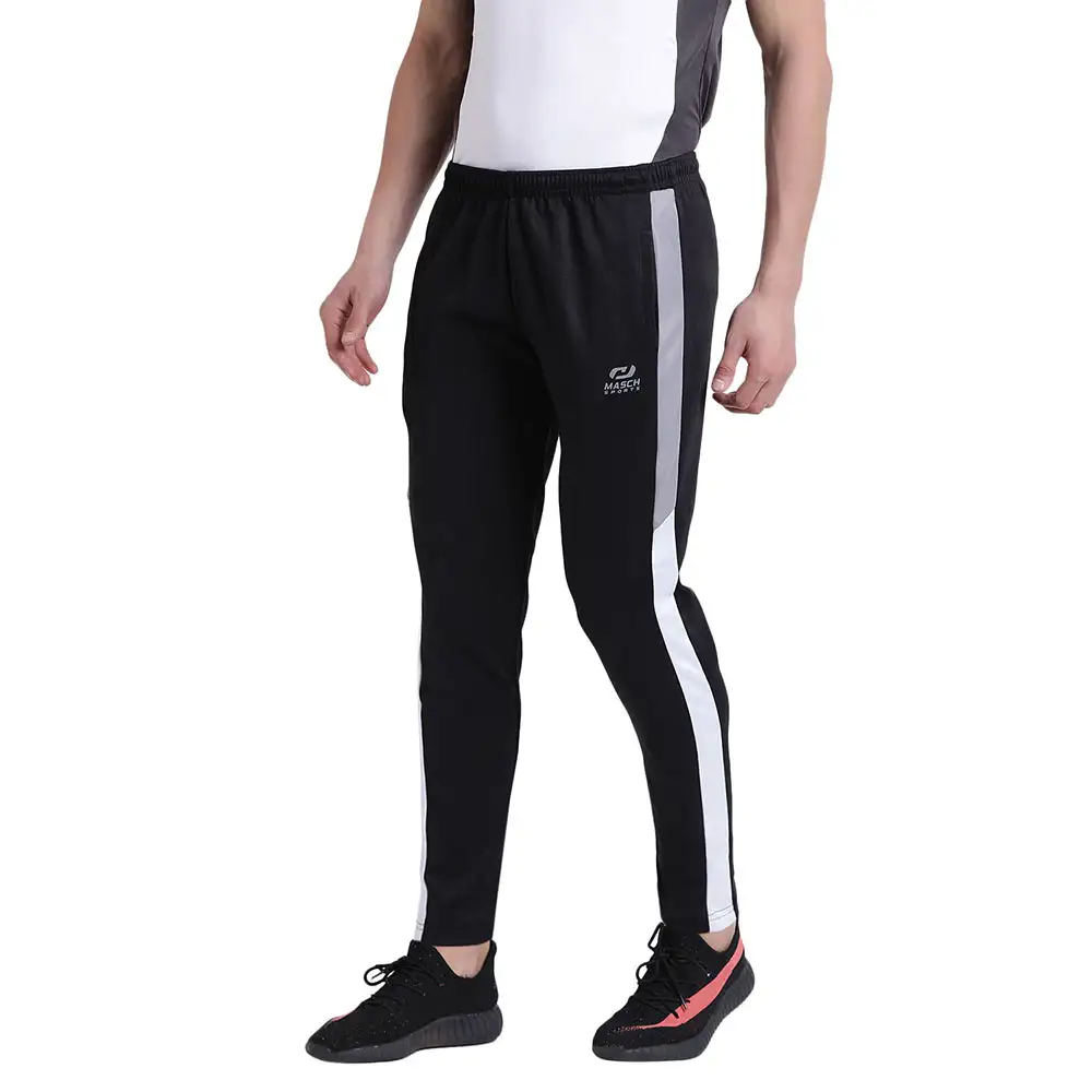 Masch Sports Mens Regular Fit Polyester Track Pants (MSTP 1218 CS SP2CLR BGW),  Black  Small