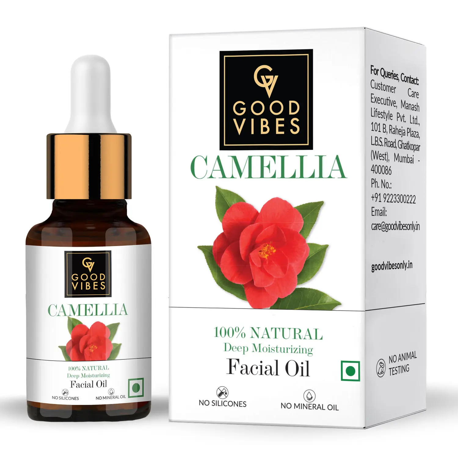 Good Vibes 100% Natural Camellia Deep Moisturizing Facial Oil (10 ml)