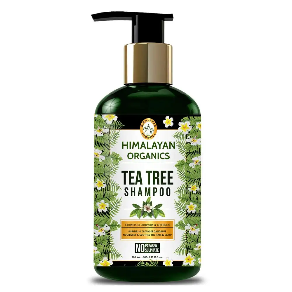 Himalayan Organics Tea Tree Shampoo,  300 ml  Purifies & Cleanses Dandruff Nourishes and Soothes the Hair & Scalp