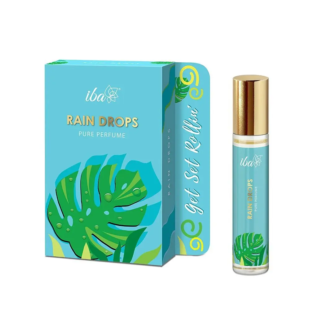 Iba Pure Perfume - Rain Drops, 10 ml, Cool l Alcohol Free, Long Lasting l Vegan & Cruelty Free