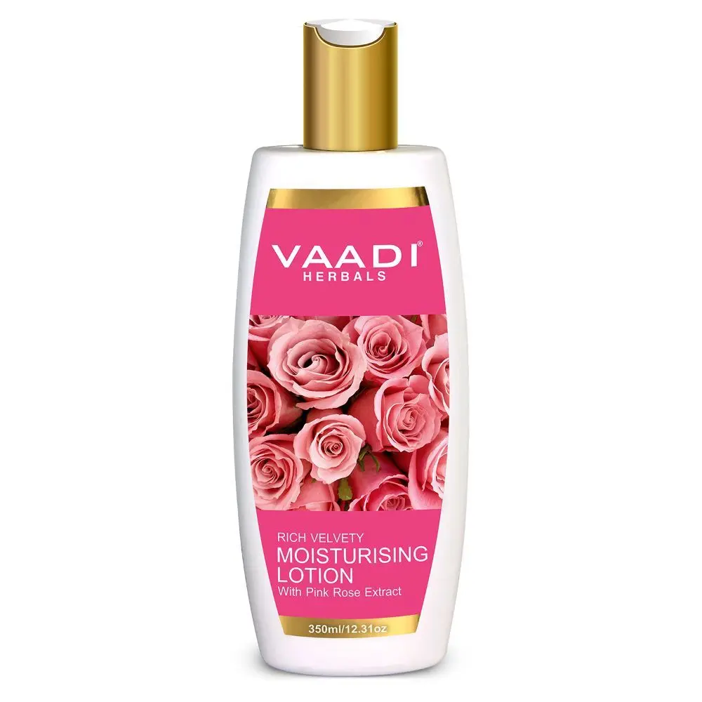 Vaadi Herbals Moisturising Lotion With Pink Rose Extract (350 ml)