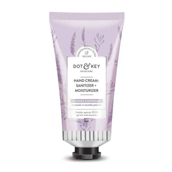 Dot & Key Hand Cream : Sanitizer + moisturizer (Lavender & Peppermint)