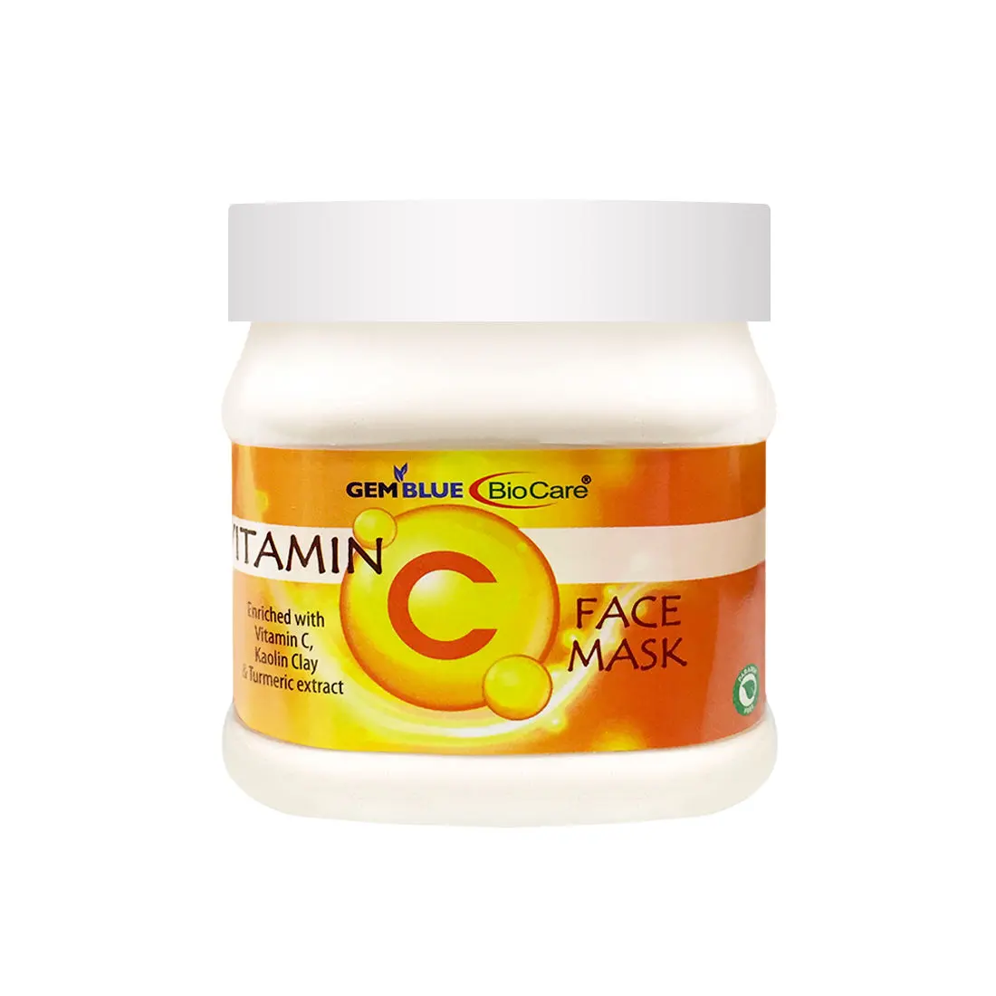 Gemblue Biocare Vitamin C face Mask Enriched with Vitamin C , Aloevera Extract and Tumeric extract, Suitable for All Skin types - 500ml