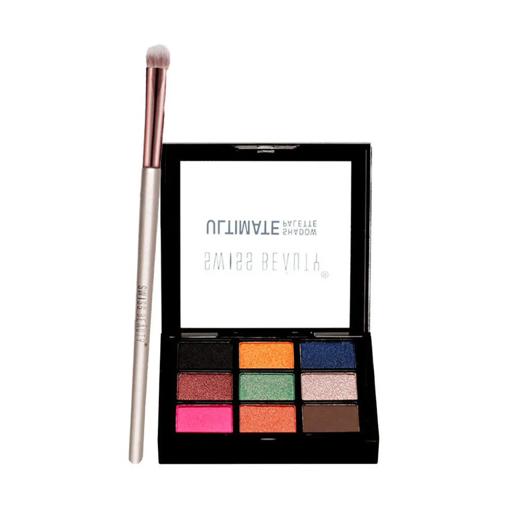 Swiss Beauty Ultimate Shadow Palette & Eyeshadow Brush Combo