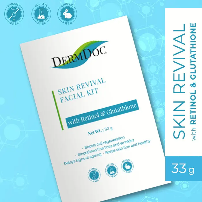 DermDoc Skin Revival Facial Kit with Retinol & Glutathione (33 g)