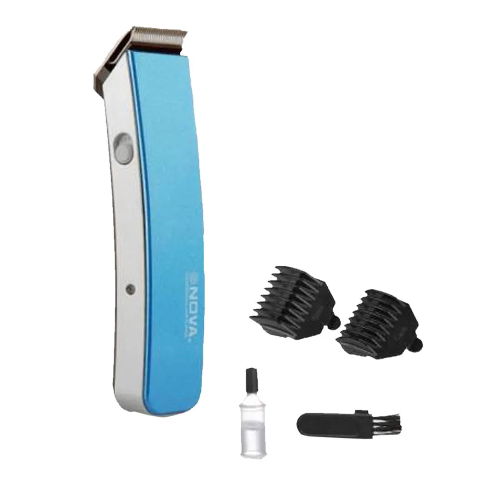 Nova NHT 1046 Rechargeable Cordless , 30 Minutes Runtime Beard Trimmer for Men (Blue)