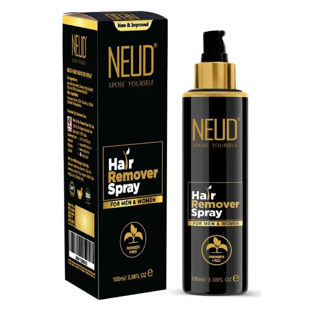 NEUD Hair Remover Spray with Neem, Jojoba and Lemon Oil for Men & Women - 1 Pack (100 ml)