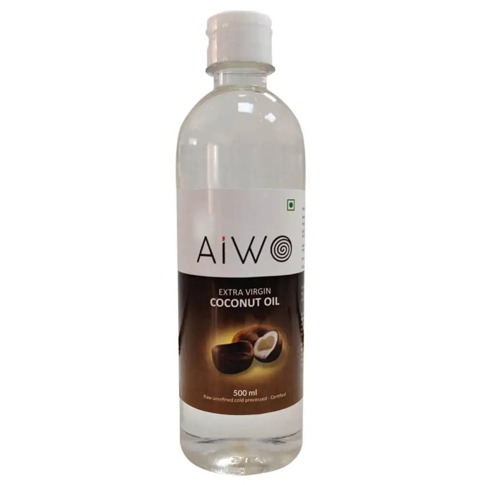 Aiwo Extra Virgin Coconut Oil Raw Refined Cold Processed Unrefined,  500 ml