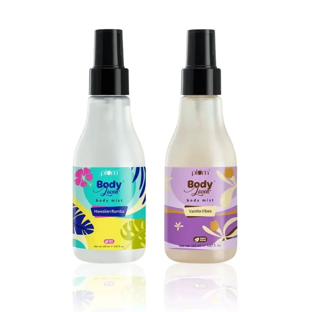 Plum Bodylovin' Vanilla & Beachy Vibes Body Mist Duo Super-refreshing Aloe-infused