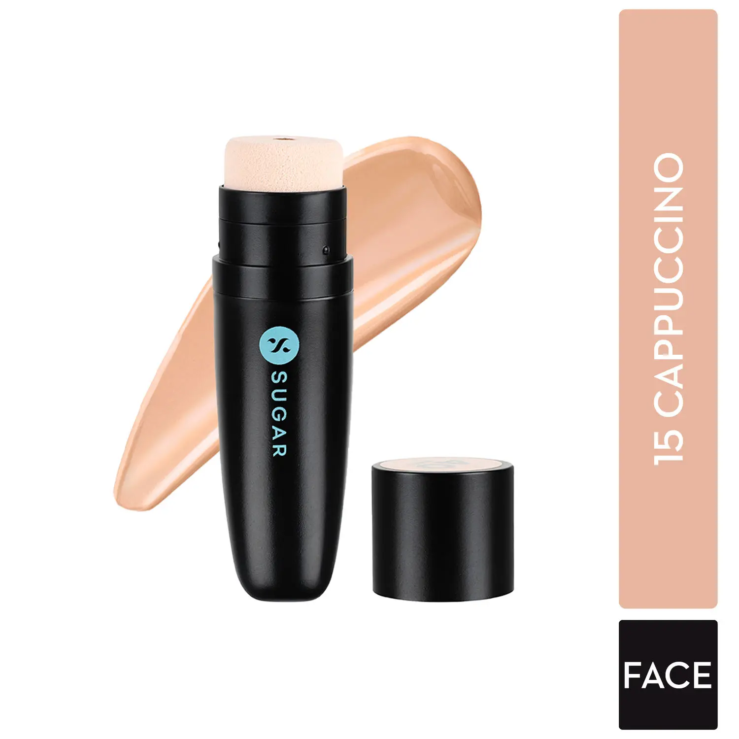 SUGAR Cosmetics Aquaholic Long-Lasting Creamy Hydrating Foundation with Built-in Cushion Applicator - 15 Cappuccino