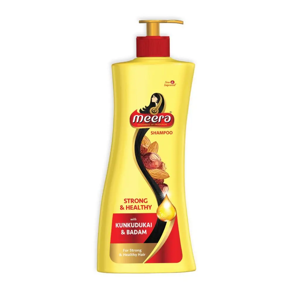 Meera Strong And Healthy Shampoo with kunkudukal & badam (650 ml)