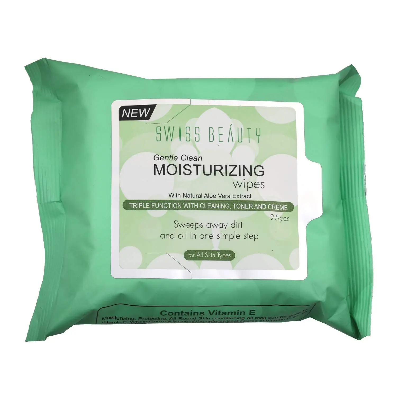 Swiss Beauty Daily Essentials Makeup Remover Cleansing Wet Wipes 1 Aloe-Vera (25 Pcs)