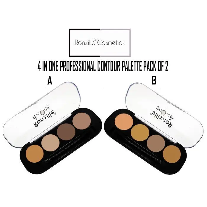 Ronzille 4 IN ONE Base Concealer Palette Shade (A & B) Pack of 2