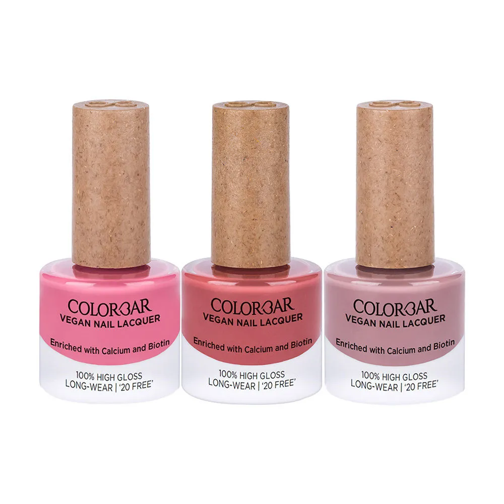 Colorbar Vegan Nail Lacquer - Princely + Joyous + Outrage Combo