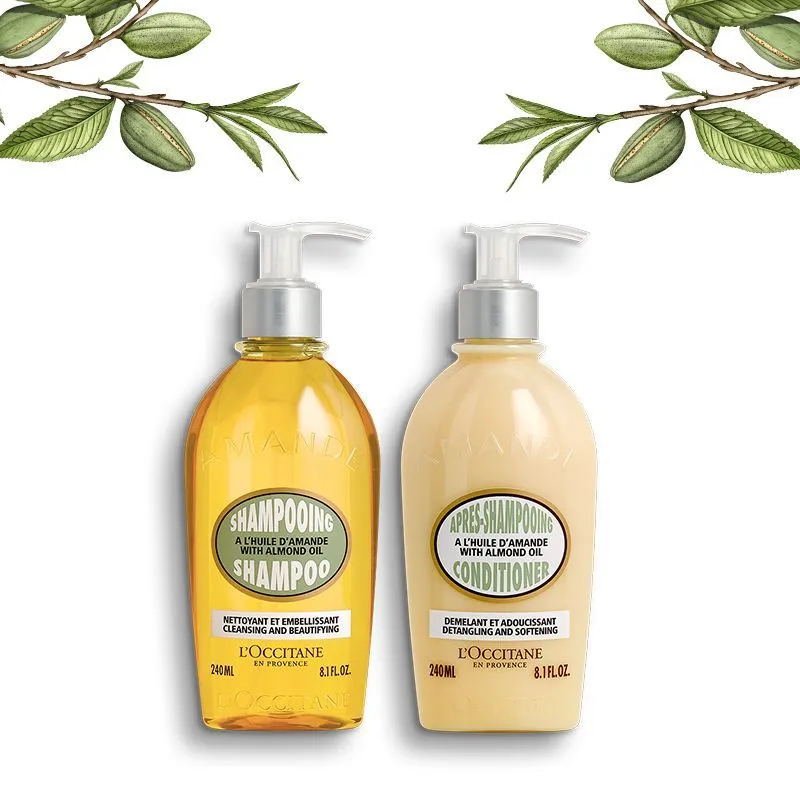 L'Occitane Smoother Hair Combo With Almond Shampoo & Conditioner