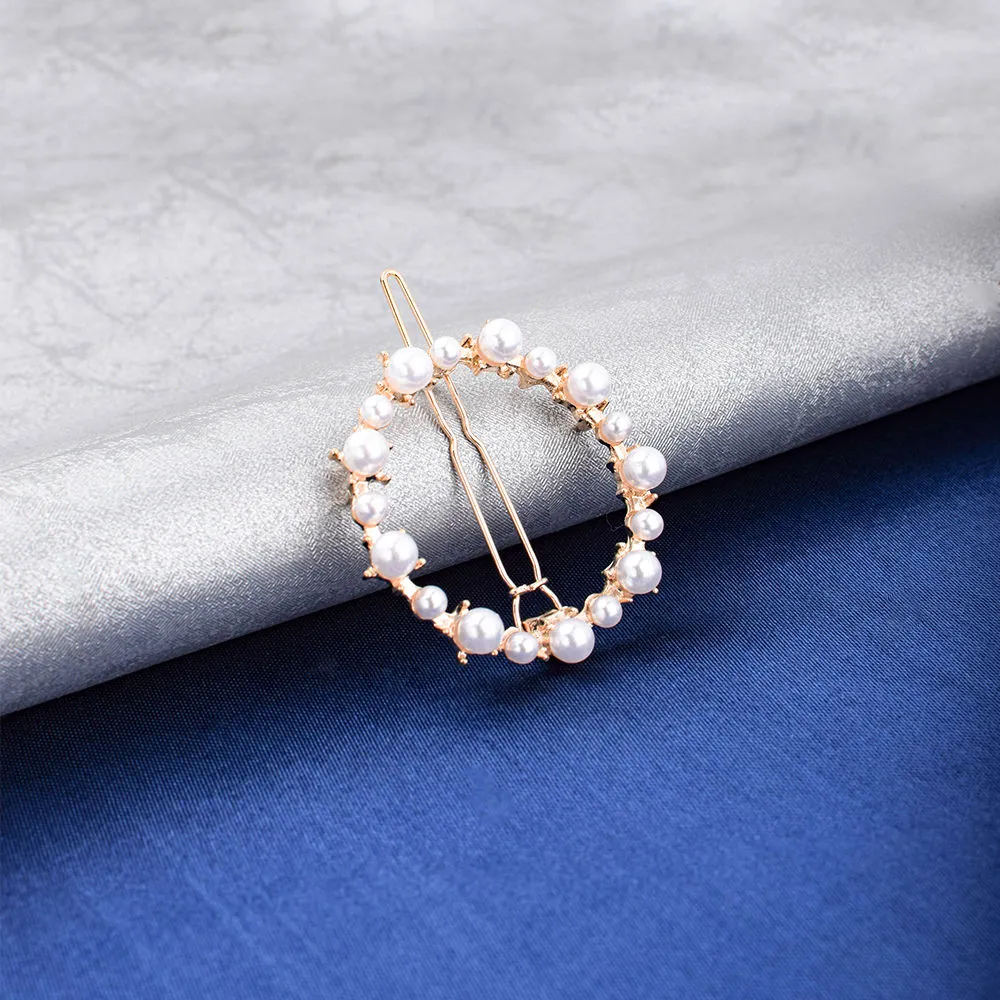 Ferosh Gomez Pearls Circle Hair Pin