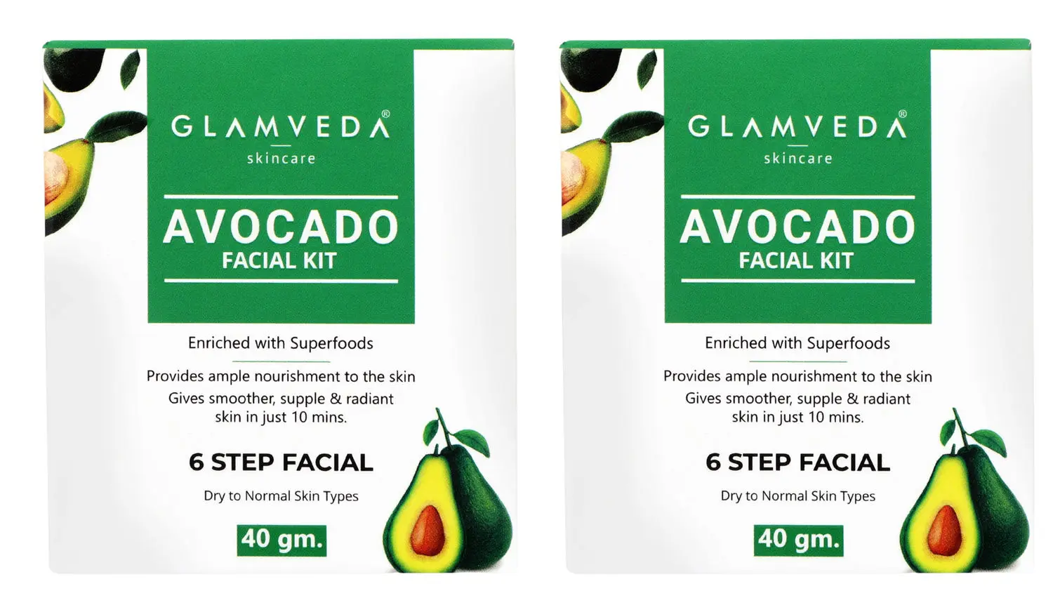 Glamveda Avocado Superfood Facial Kit (Pack Of 2) (80 g)