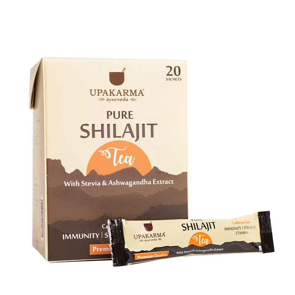 Upakarma Ayurveda Pure Shilajit Tea,  Unflavoured  20 sachets/pack