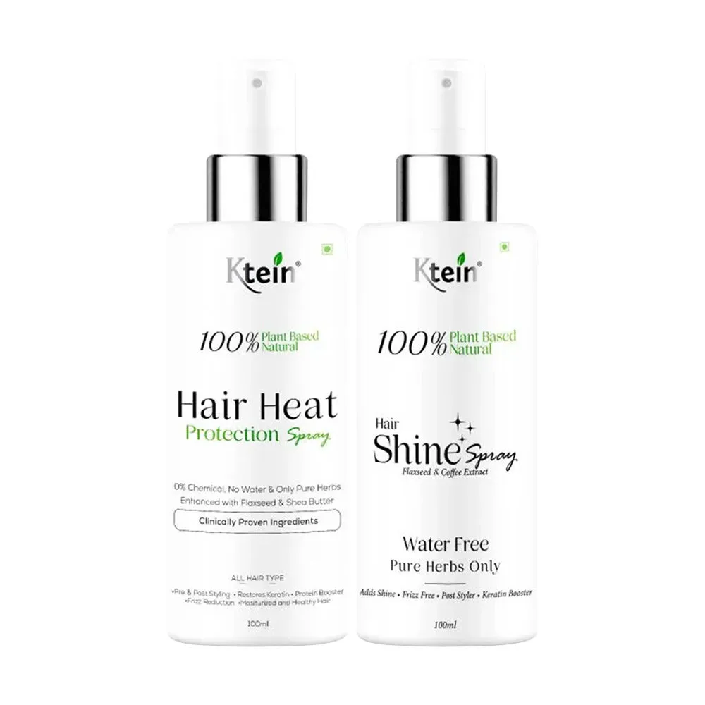 Ktein Natural Plant Base Hair Heat Protection Spray + Ktein Natural Plant Base Shine Spray