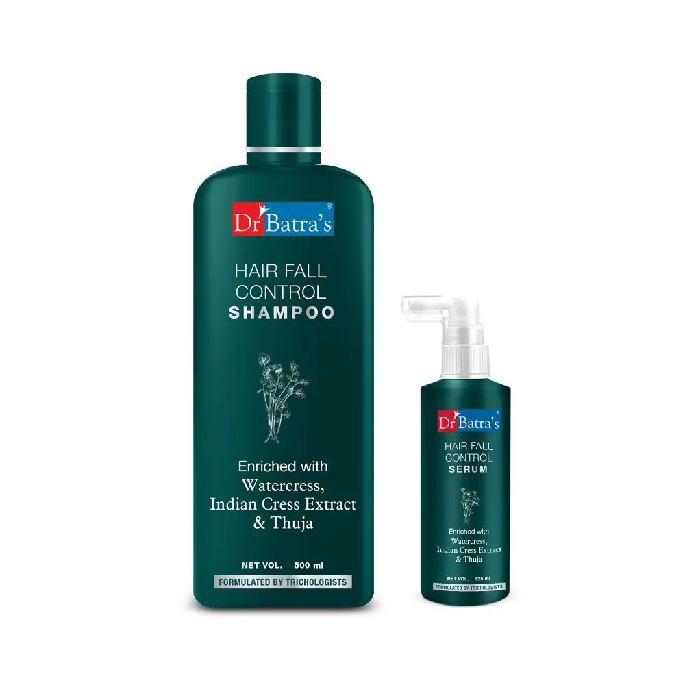 Dr Batra's Hair Fall Control Serum-125 ml and Hair Fall Control Shampoo - 500 ml