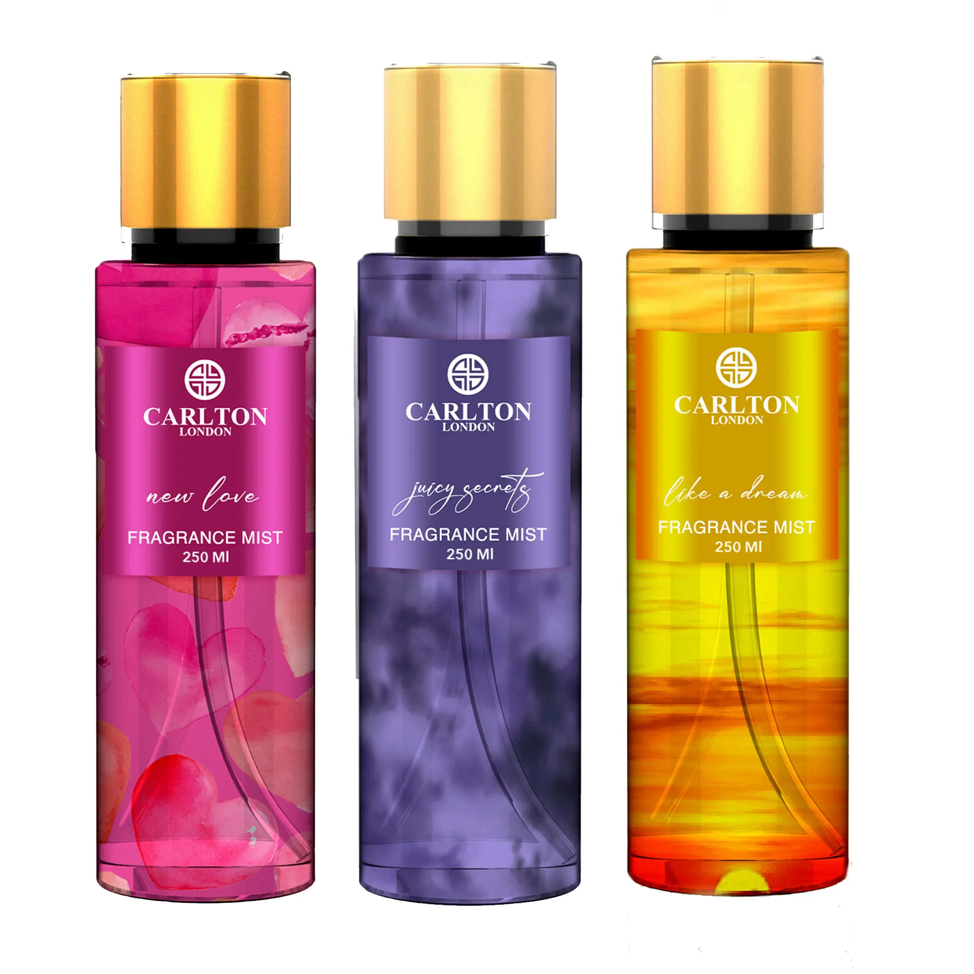 Carlton London Body Mist Combo - Like A Dream, Juicy Secrets And New Love Body Mist