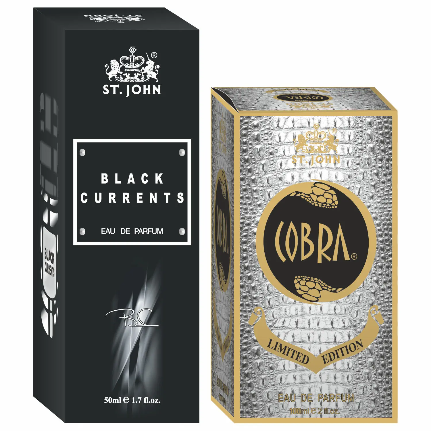 ST-JOHN Cobra Limited Edition 100ml & Black Current 50ml Body Perfume Combo Gift Pack Eau de Parfum - 150 ml (For Men & Women)