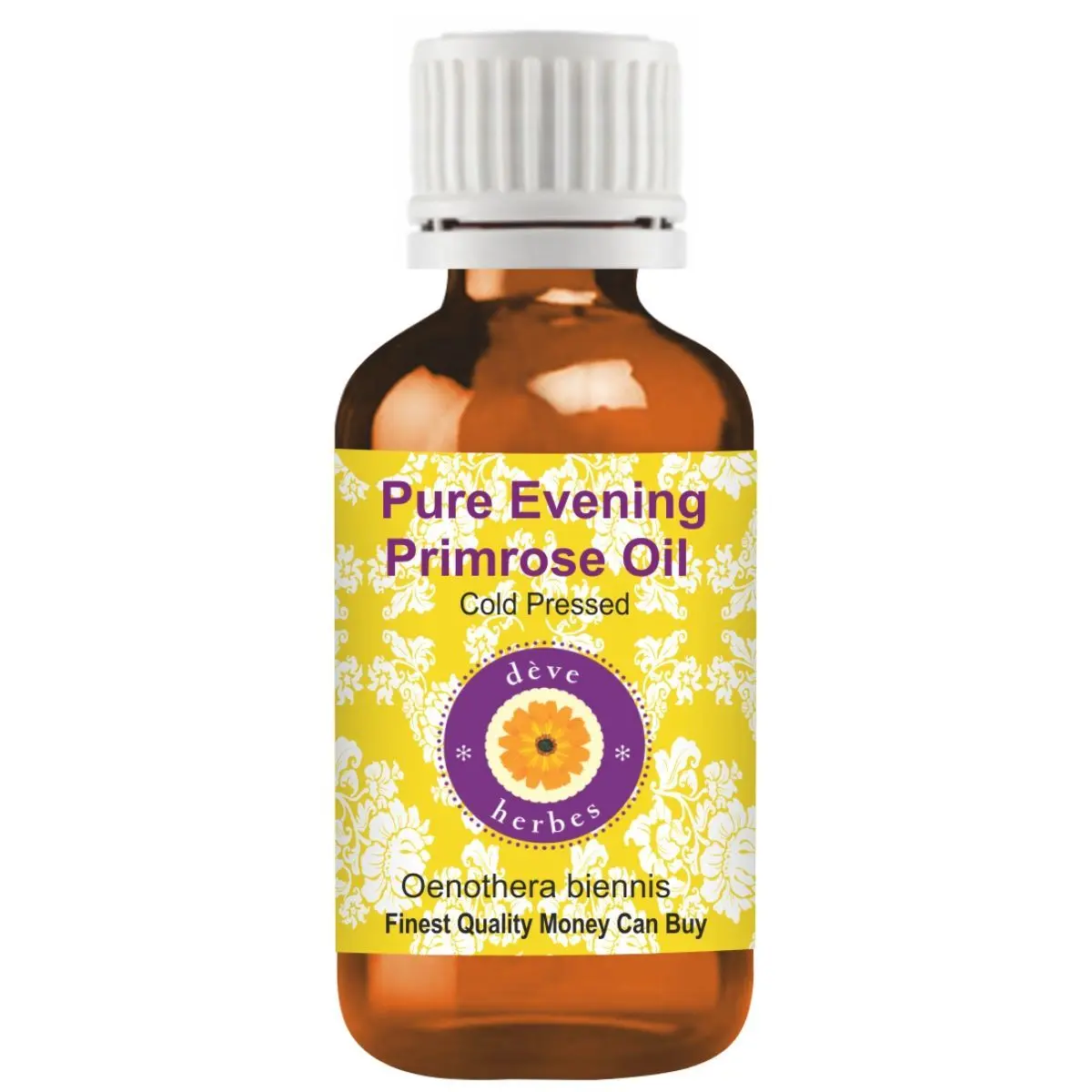 Deve Herbes Pure Evening Primrose Oil (Oenothera biennis) Natural Therapeutic Grade Cold Pressed 5ml