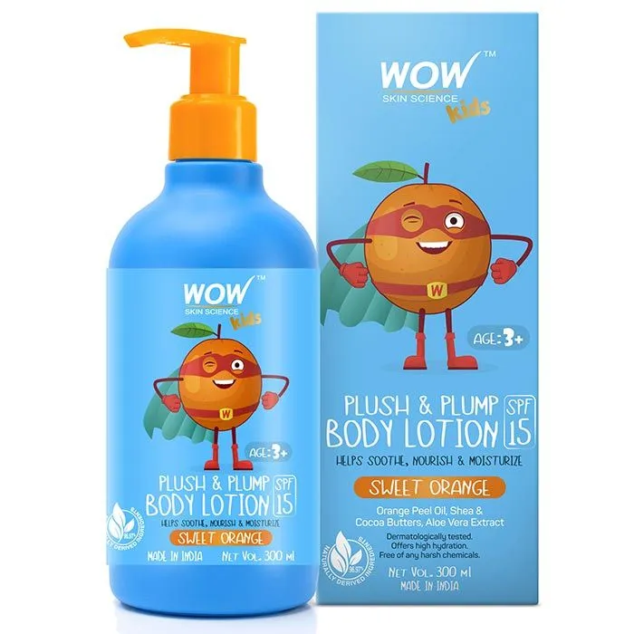 WOW Skin Science Kids Plush & Plump Body Lotion SPF 15 - Sweet Orange