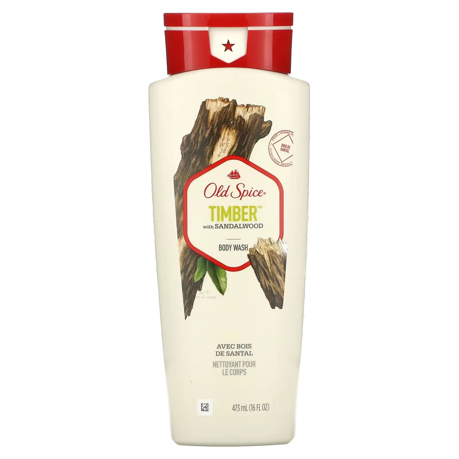 Body Wash, Timber with Sandalwood, 16 fl oz (473 ml)