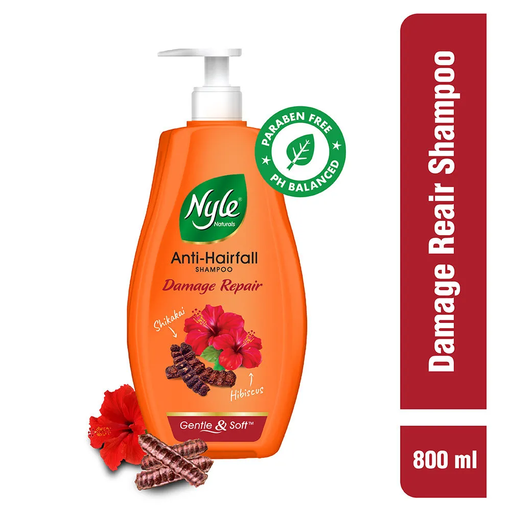 Nyle Naturals Damage Repair Shampoo with Goodness Of Shikakai & Hibiscus