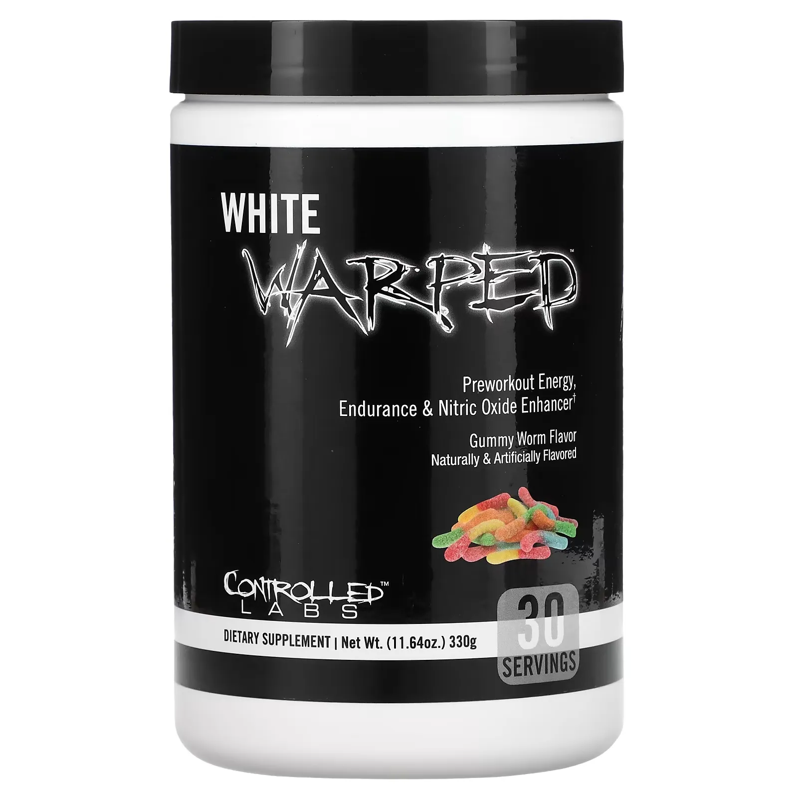 White Warped, Preworkout Energy, Endurance & Nitric Oxide Enhancer, Gummy Worm, 11.64 oz (330 g)