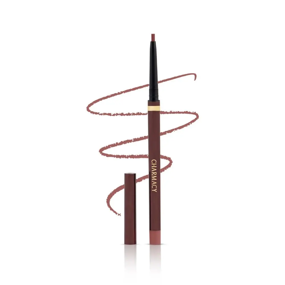 Charmacy Milano Lip Contour Lip Liner (Mild Chocolate) - 0.1 g, Long Lasting, Lip Definer, Matte Texture, Glides on Smoothly, Precise Tip, Easy Roll On Packaging, Vegan, Cruetly-Free, Non Toxic