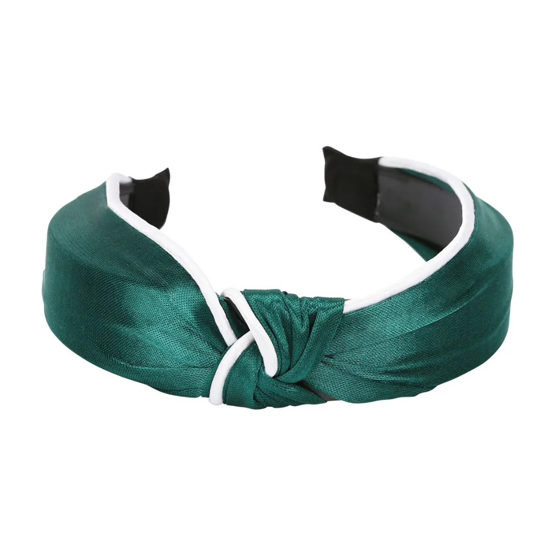 YouBella Hair Jewellery Satin Fabric Knot Shape Green Head Band (YBHAIR_41367)