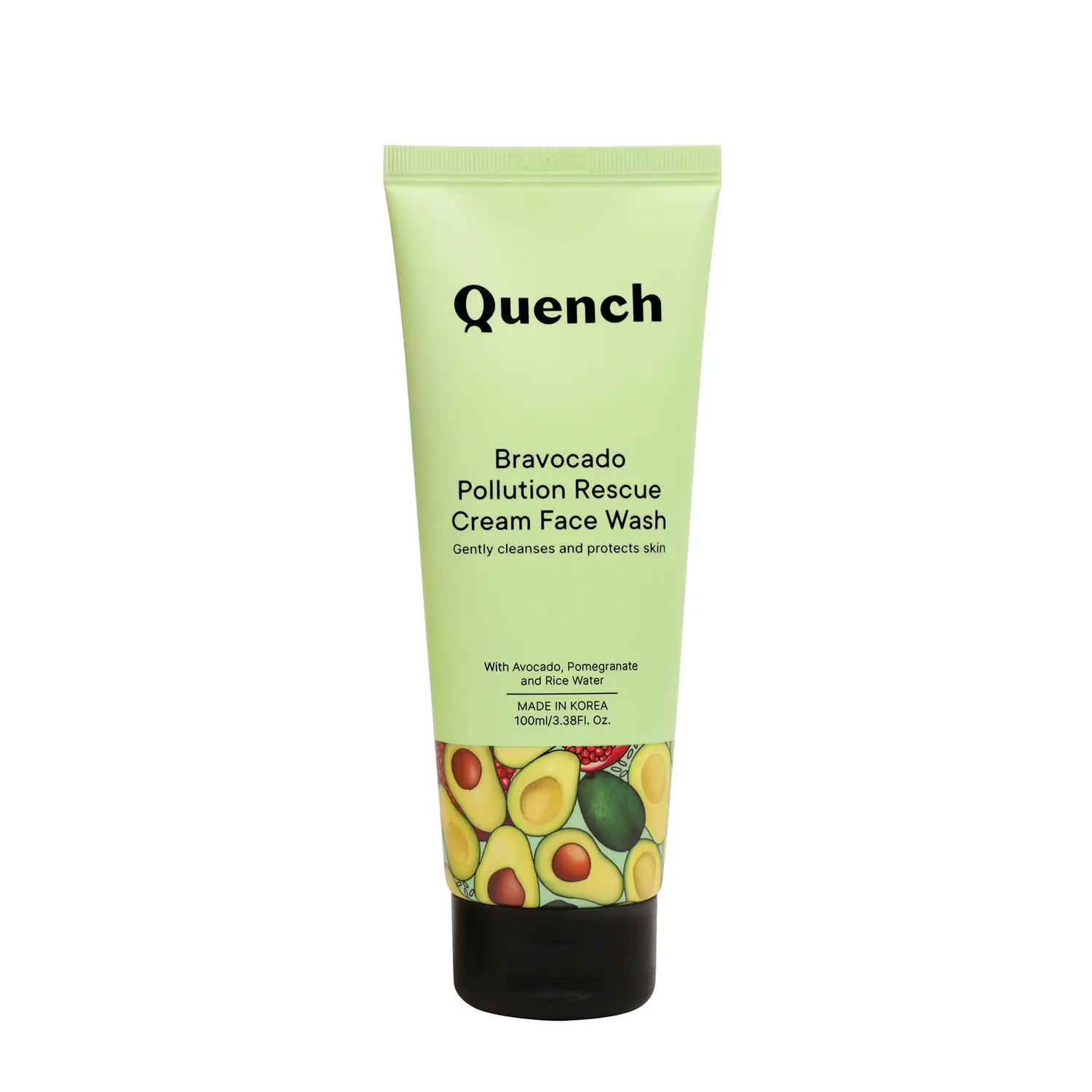 Quench Bravocado Pollution Rescue Cream Face Wash | Korean Skin care, 100ml