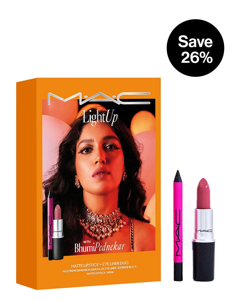 M.A.C Light Up With Bhumi Pednekar wirh Mehr + In Extreme Dimension 24-Hour Kajal Eye Liner