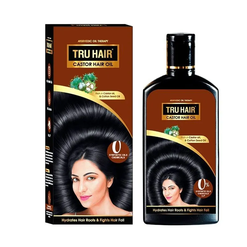 TRU HAIR Cold-Pressed Castor Hair Oil For Hair Growth & Volume