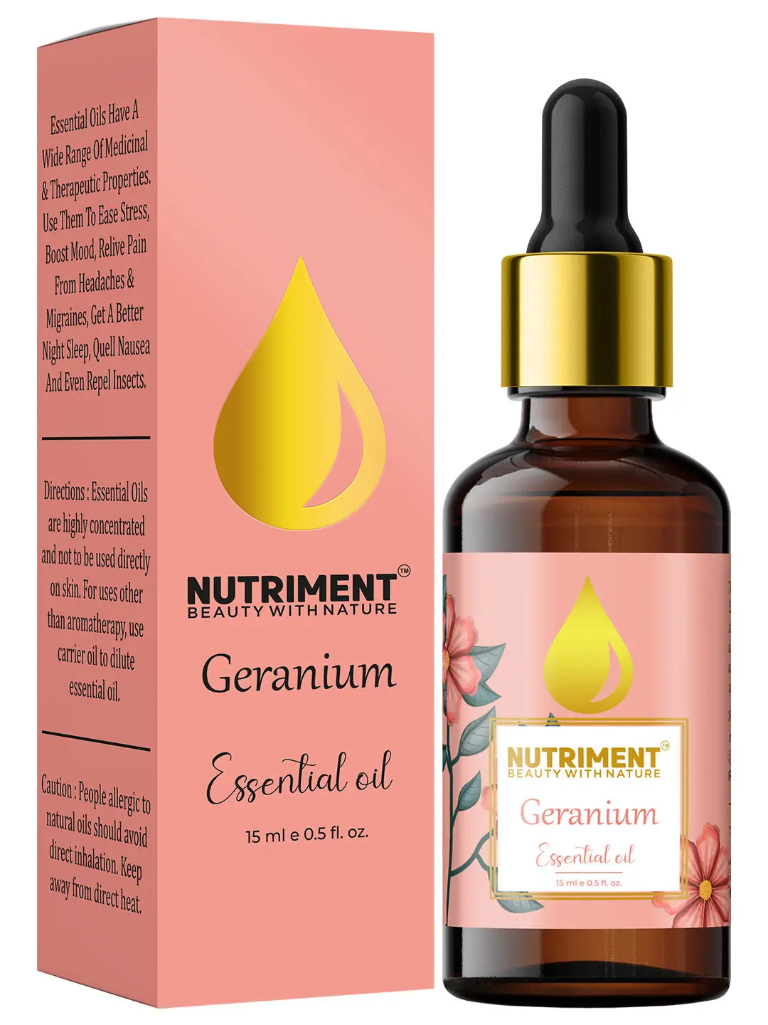 Nutriment Geranium Essential Oil, 15ml