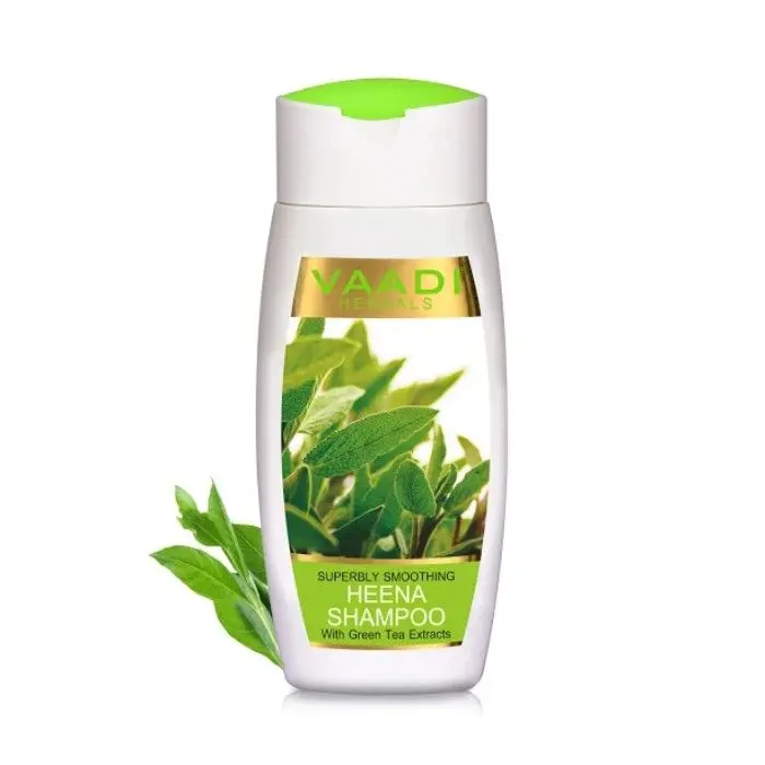 Vaadi Herbals Superbly Smoothing Heena Shampoo with Green Tea Extracts (110 ml)