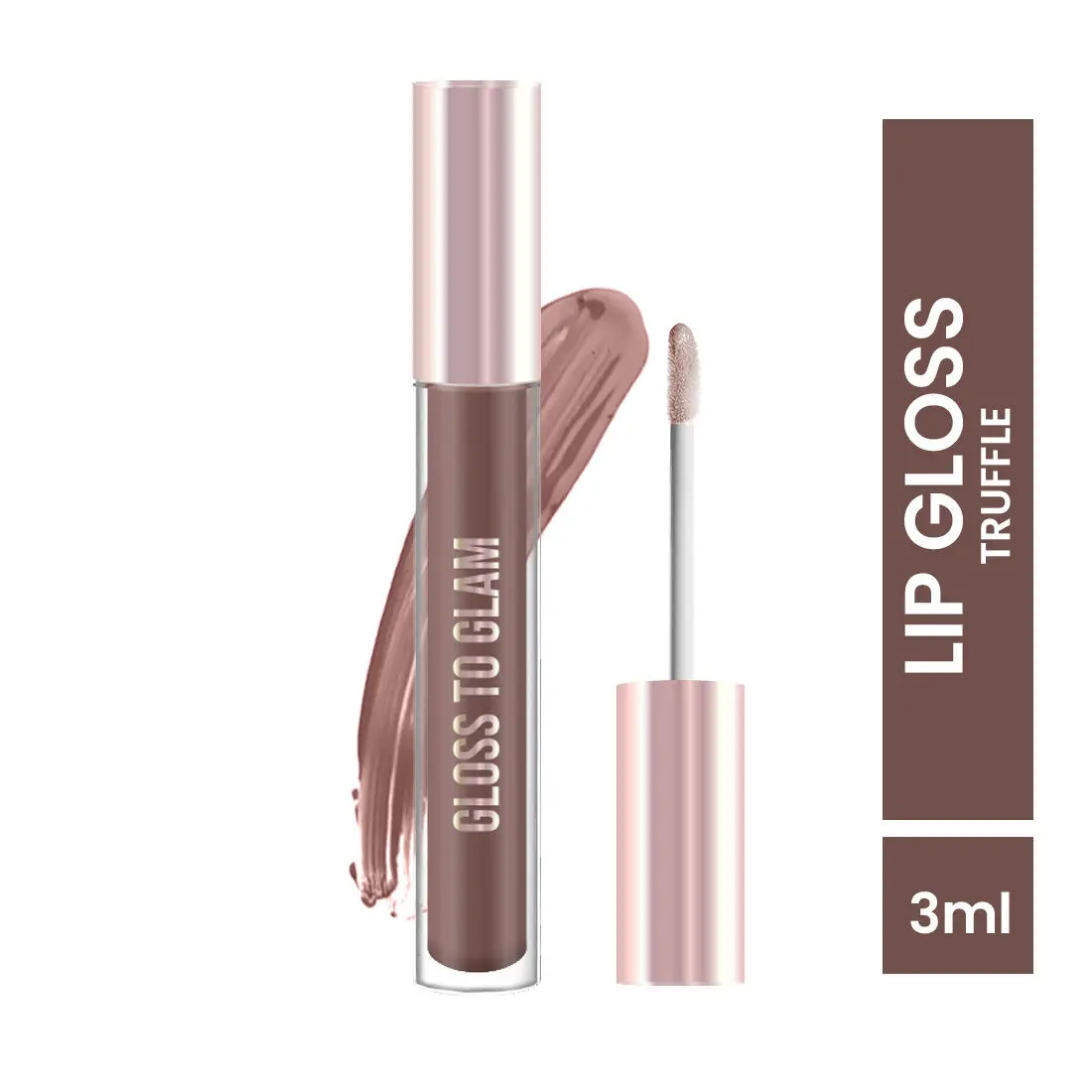 TNW -The Natural Wash Gloss To Glam Nourishing Lip Gloss with Coconut OIl and Castor Oil - Truffle | Clear | Brown | Pigmented | Daily lip care | 3ml