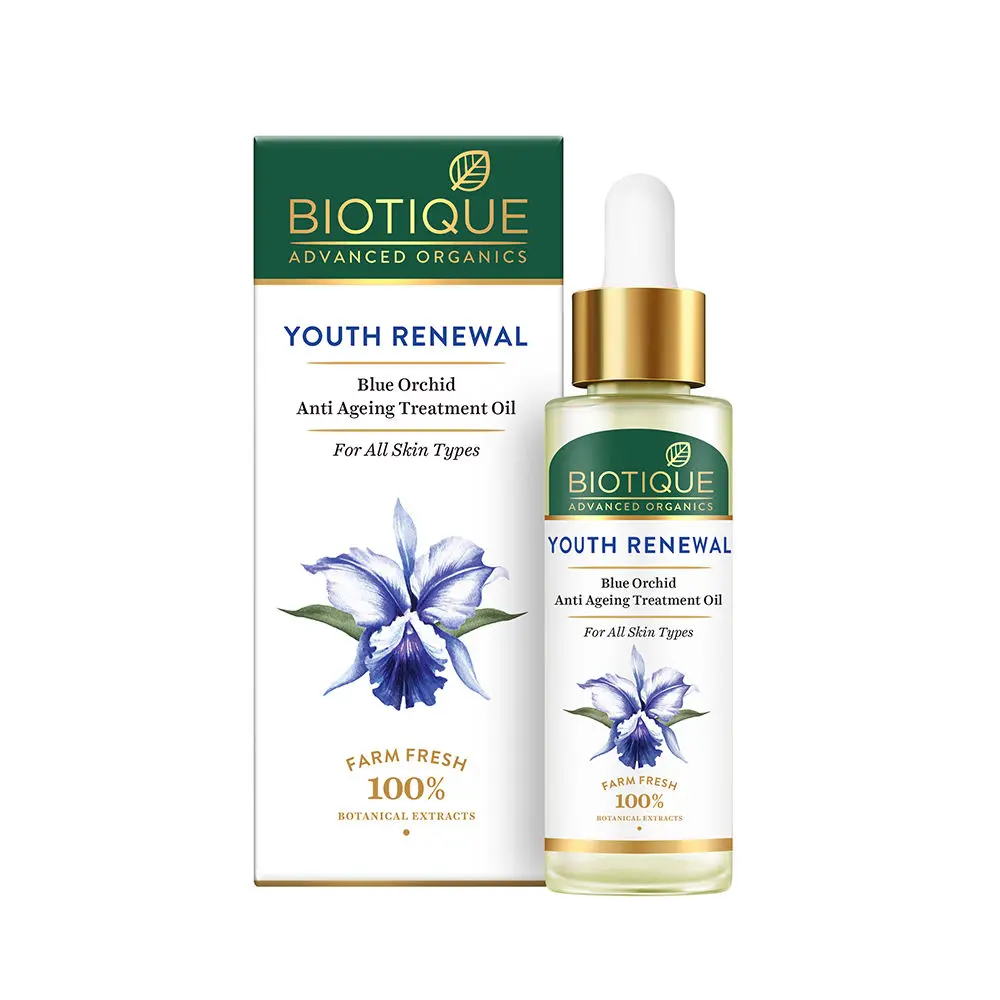 Biotique Advanced Organics Youth Renewal Blue Orchid Anti Ageing Treatment Oil (30 ml)