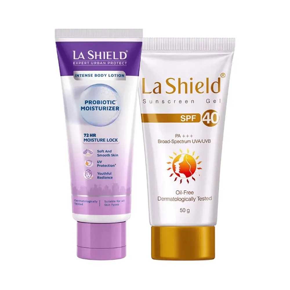 La Shield SPF 40 Mineral Sunscreen + Probiotic Moisturizer Body Lotion Combo