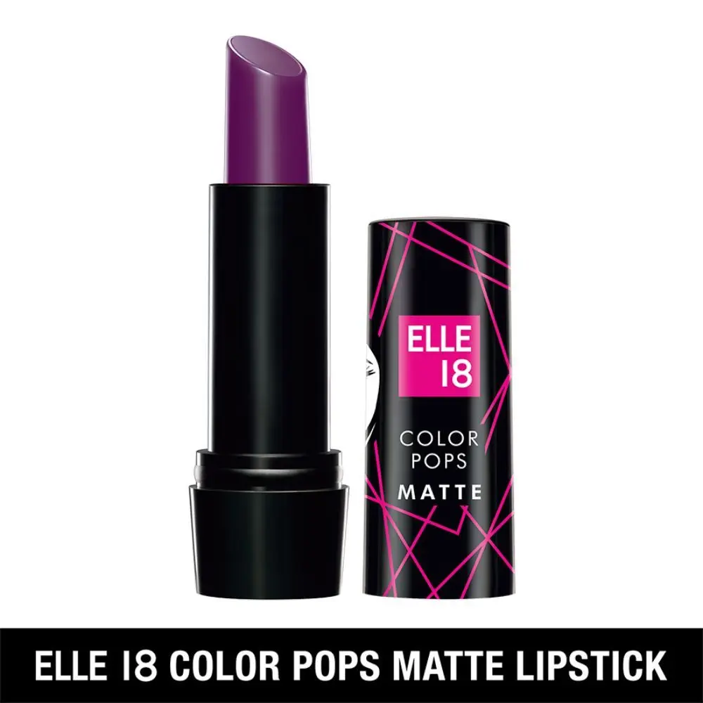 Elle 18 Color Pop Matte Lip Color, W16, Soaked Grape, 4.3 g